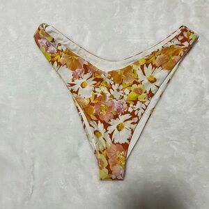 L*Space Yellow Floral High-Cut Bikini Bottom